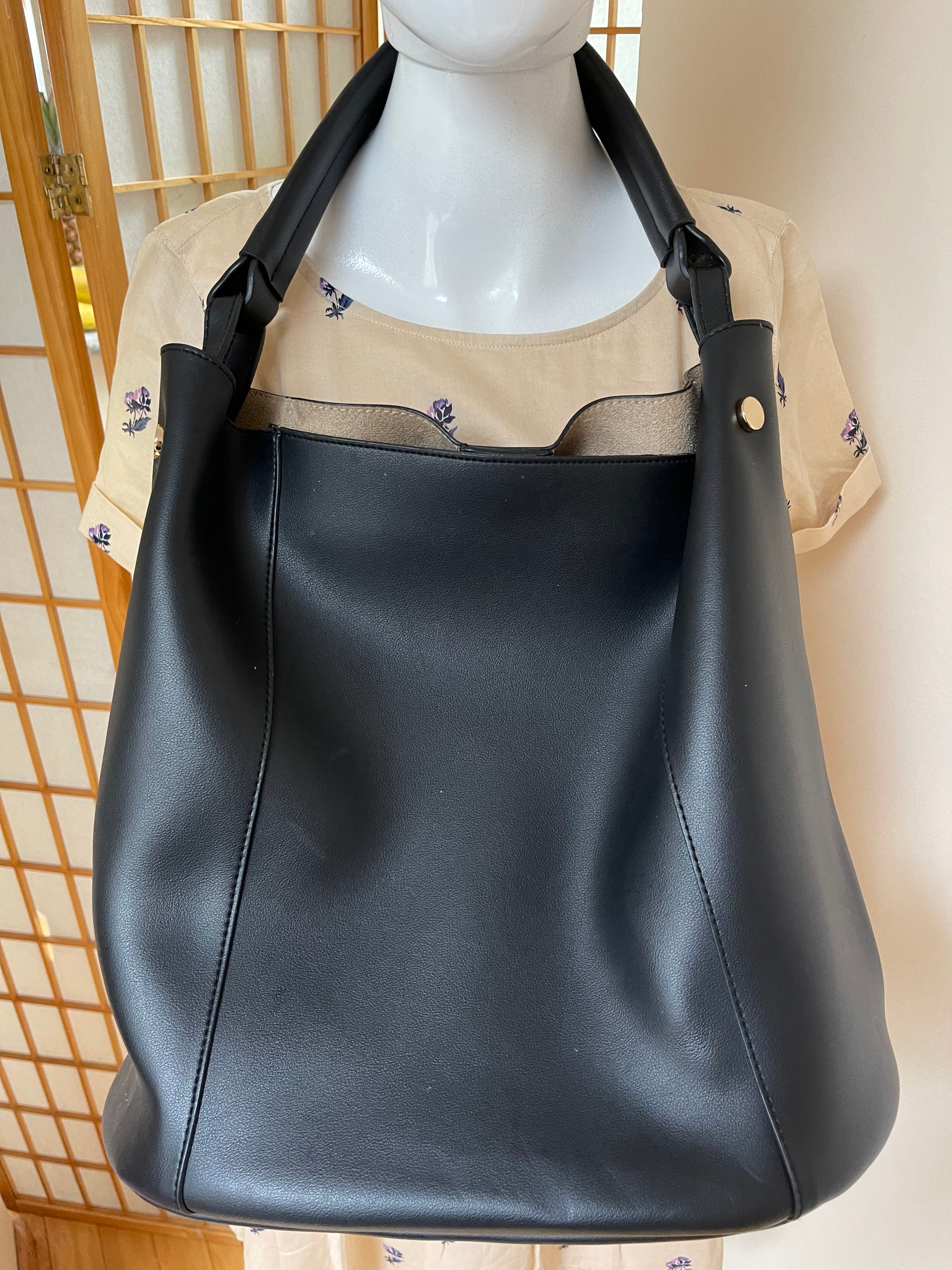 Neiman Marcus Olive Green Tote Shoulder Bag Faux Leather
