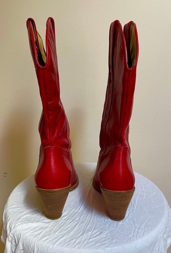 RARE Y2K Jessica Simpson Strawberry Red Leather C… - image 4