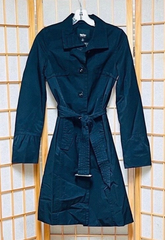 Y2K Black Belted Trenchcoat Never Worn New Withou… - image 2