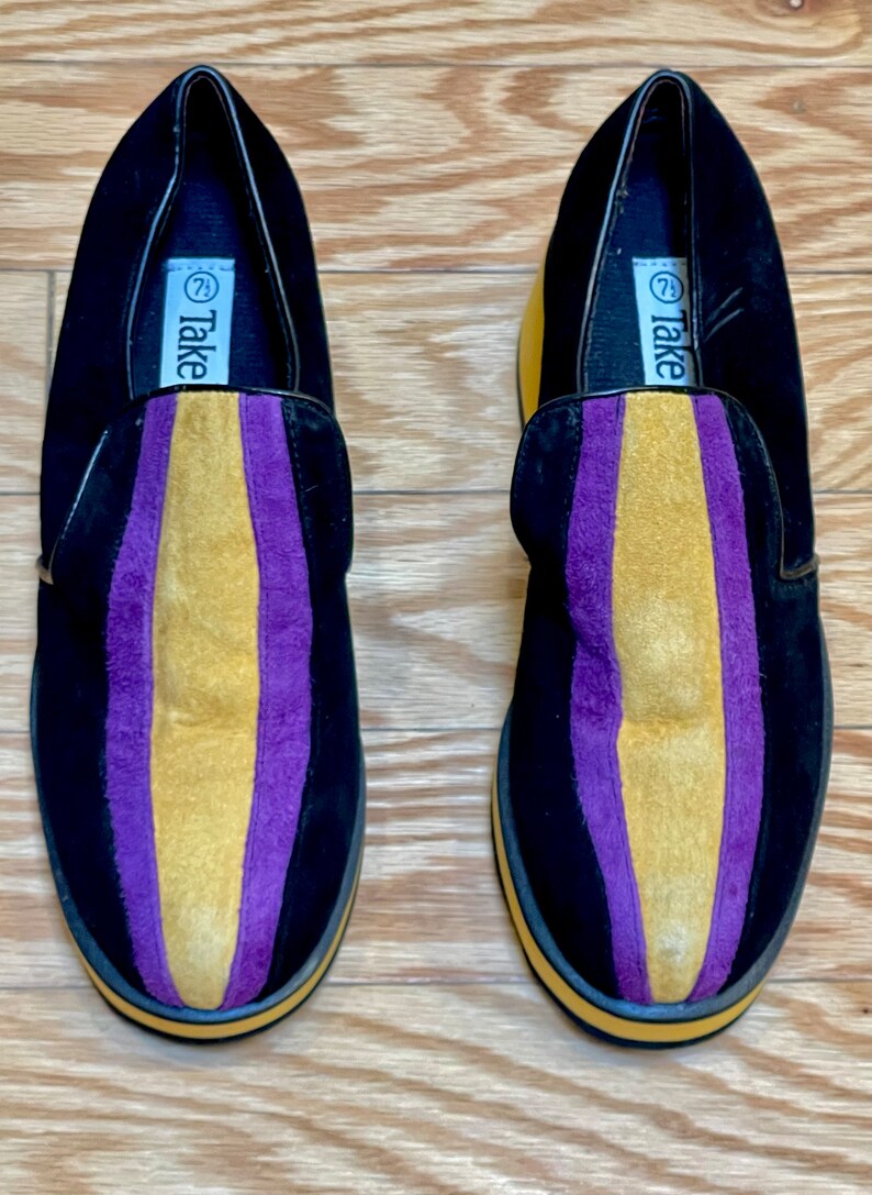 70s Nubuck Suede Tricolor Colorway Vintage Platform Heels Stompers ...
