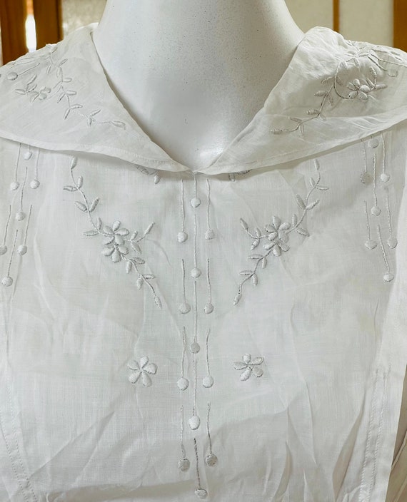 1800s / 1900s Authentic Beautiful White Cotton La… - image 1