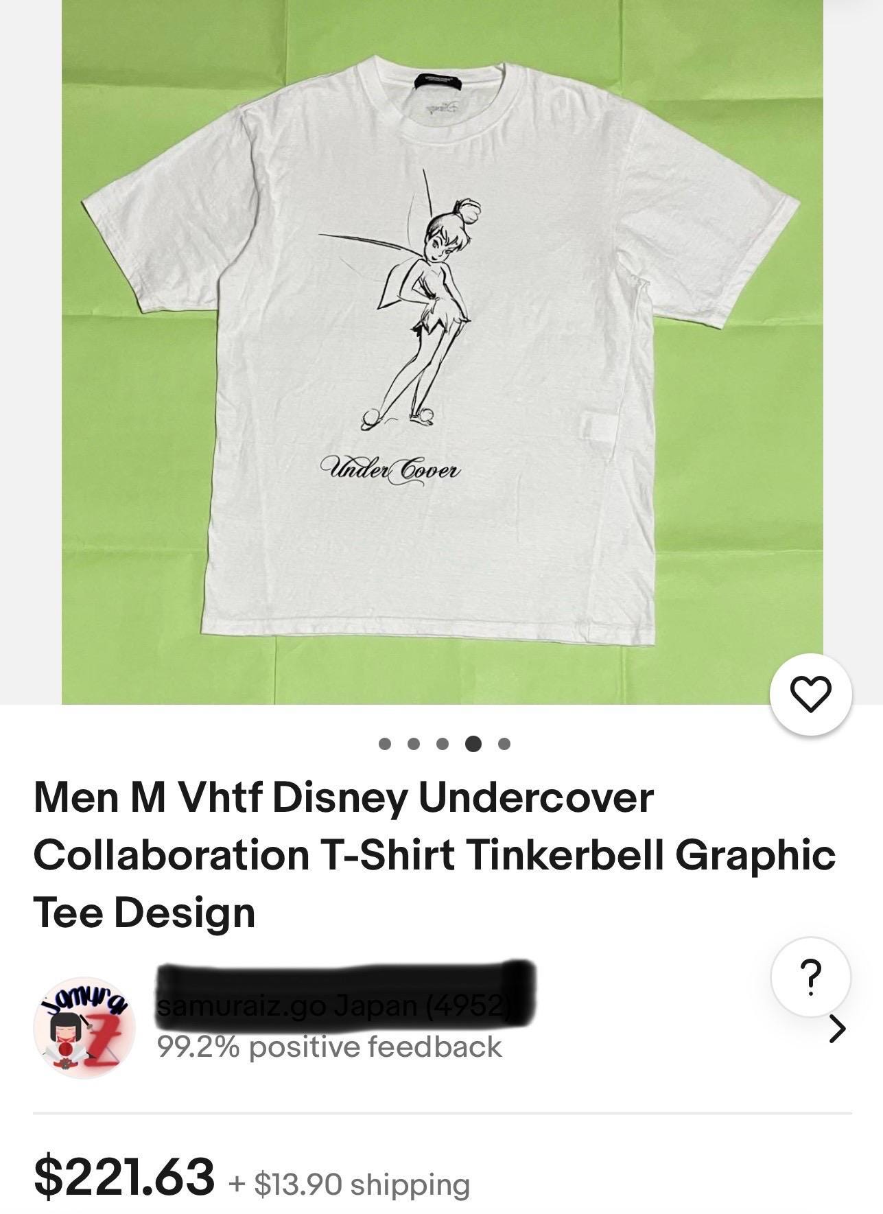 Amazing 90s Vintage Tink Tinkerbell Tshirt Front Graphic Sparkly