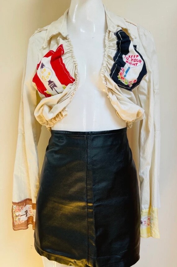 Altered Ruched Shrug / Bolero Jacket Handmade One… - image 2