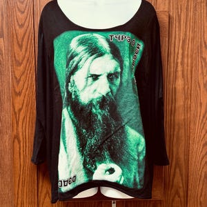 Type 0-Negative Upcycled Band Merch Black Tee Both Sides Printed T-shirt Punk Industrial Doom Metal
