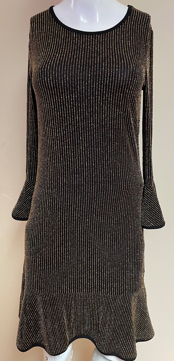 gold long sleeve short dress Lucinda Long Sleeve Sequin Dress Rose Gold main image 1