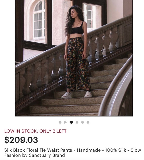 80s Floral Pants - Etsy Canada