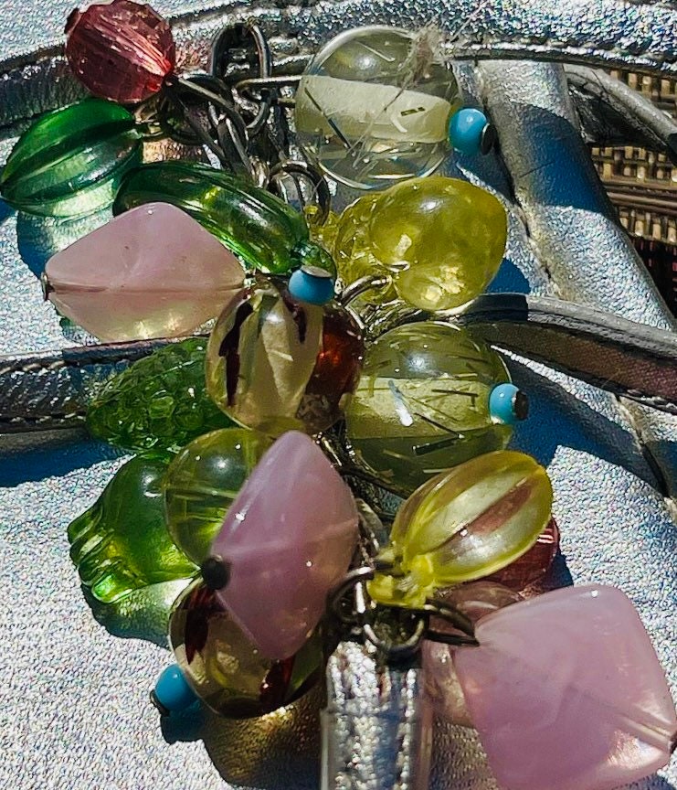 1960s Italian Slide Sandals Silver Crystal Stones Cluster  display picture 3
