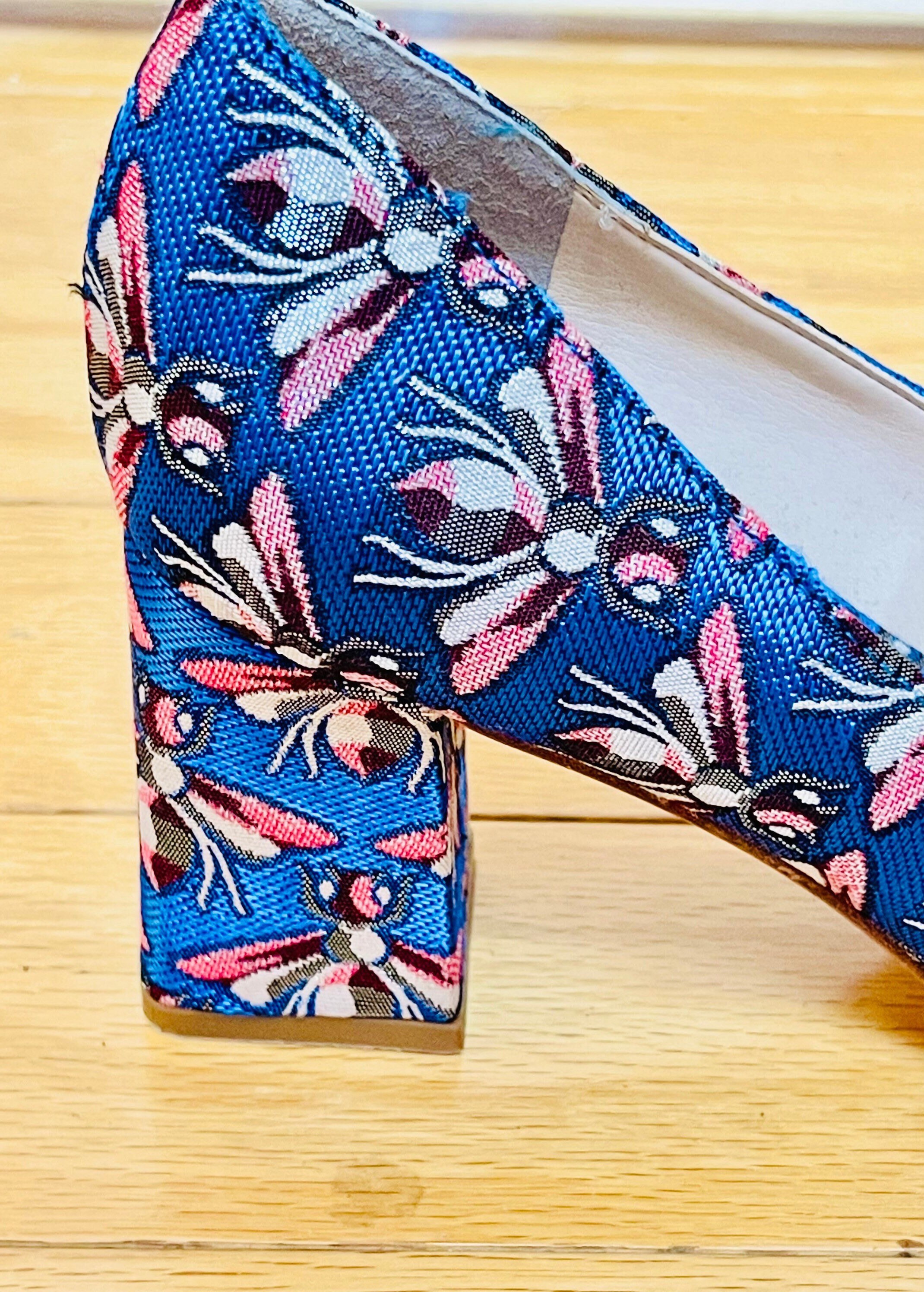 New Brocade Flies Shoes Embroidered Woven Tapestry Brocade Etsy