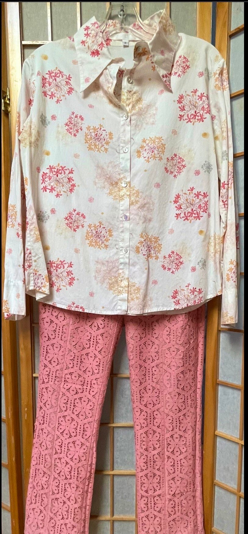 Erica Collared V Neck Button Down Tab Sleeve Shirt