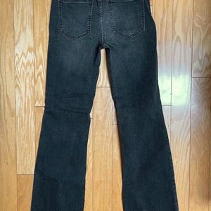 NWT Free People Faded Black Bootcut Jeans High Waist Never Worn New W/Tag We The Free Line Jeans Button Fly Whiskered Wash 27” x 31” 27”x31” image 3