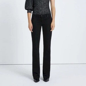 Y2K 7 For All Mankind Black Denim Jeans Mid Rise Bootcut Flared Leg Seven For All Mankind 25” x 33” 25x33”