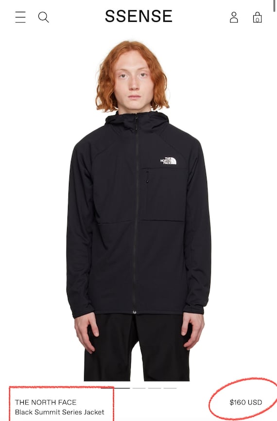 North Face Summit Series Windstopper Black Zip Jacket Gender North Face Summit Series Windstopper Black Zip Jacket Gender