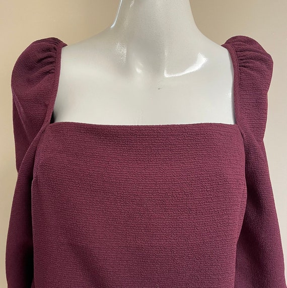 1990s Burgundy Tunic Pullover Top NWT New With Ta… - image 1