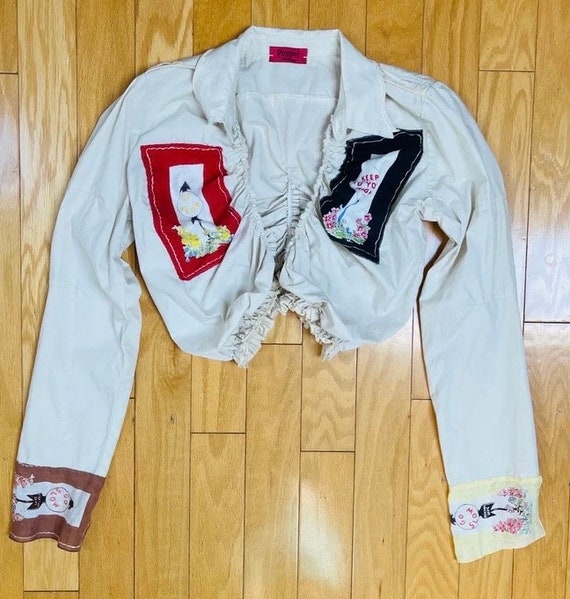 Altered Ruched Shrug / Bolero Jacket Handmade One… - image 5