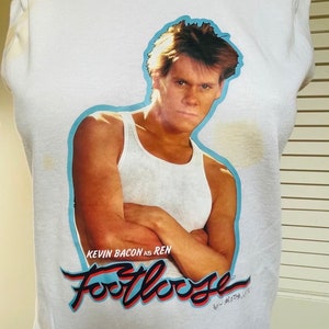 RARE 80s Vintage FOOTLOOSE Kevin Bacon Movie Promo Merch 80s Soundtrack VHS Distressed Grail