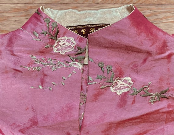 Verena Boy Cheongsam Top – Off White Cotton Print with Peach Bird Motif