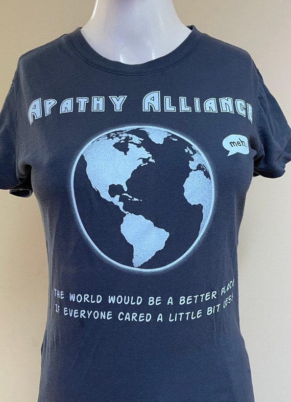 Y2K Apathy Alliance Y2K Humor Joke Tshirt Navy Blu