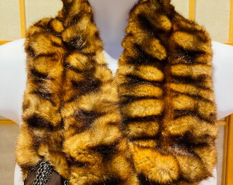90s Nordstrom's Faux Fur Slot Scarf NWOT Chiffon Scarf