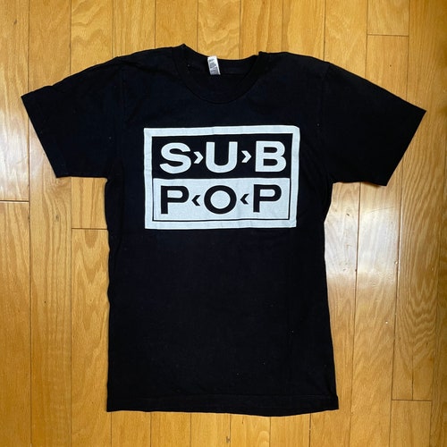 Vintage Early 1990s Sub Pop Records Logo Merch Tshirt Seattle Alt