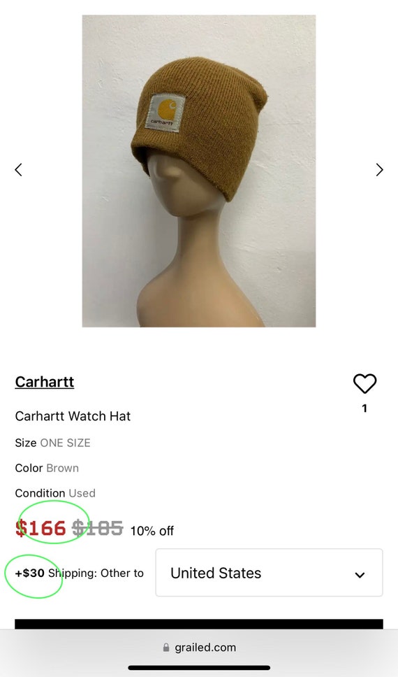 RARE 90s Carhartt Big Logo Knit Hat “Carhartt Bro… - image 8