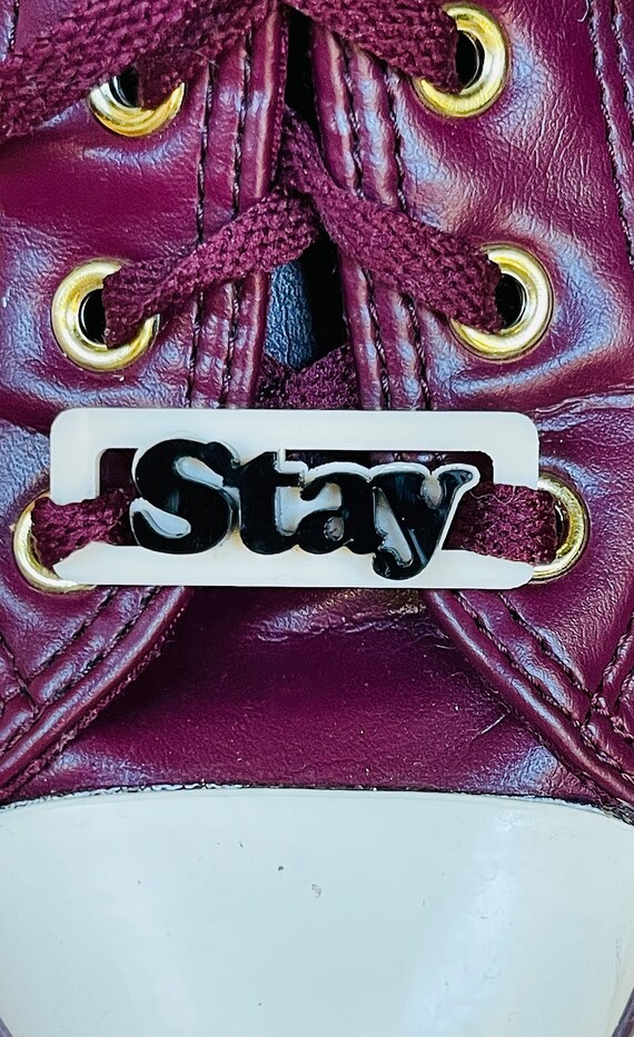 Y2K “Stay Woke” Shoelaces Charm / Clip / Bars Bla… - image 4