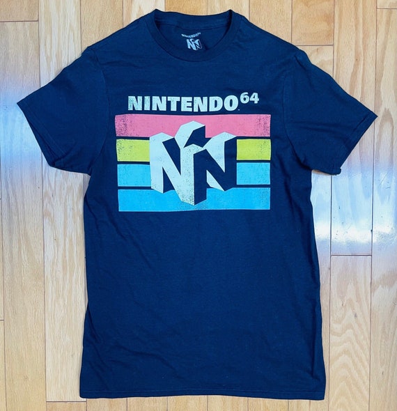 Nintendo 64 Black Vintage Graphic Logo T-Shirt Ni… - image 5
