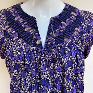 RARE Ulla Johnson Harem Pants Set Purple Floral Pattern Stretch Waist Boho Hippie Casual American Designer Size 10