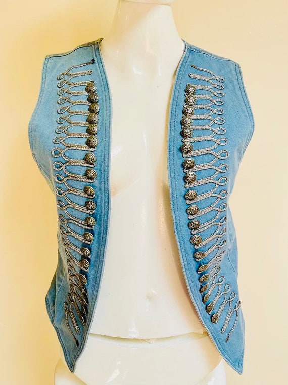 NWT Free People Officer Vest Military Studded Ves… - image 1