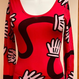 RARE Lazy Oaf Spaghetti Arms Bodysuit M1ckey Gloved Hands Bodysuit Excellent Condition Size Small Gender Neutral