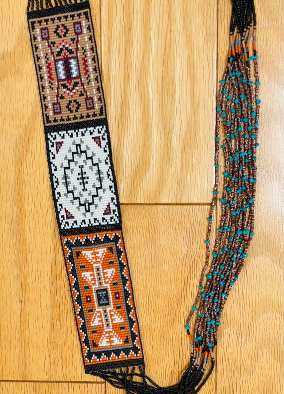 RARE & Unique Native American Necklace Multistran… - image 7