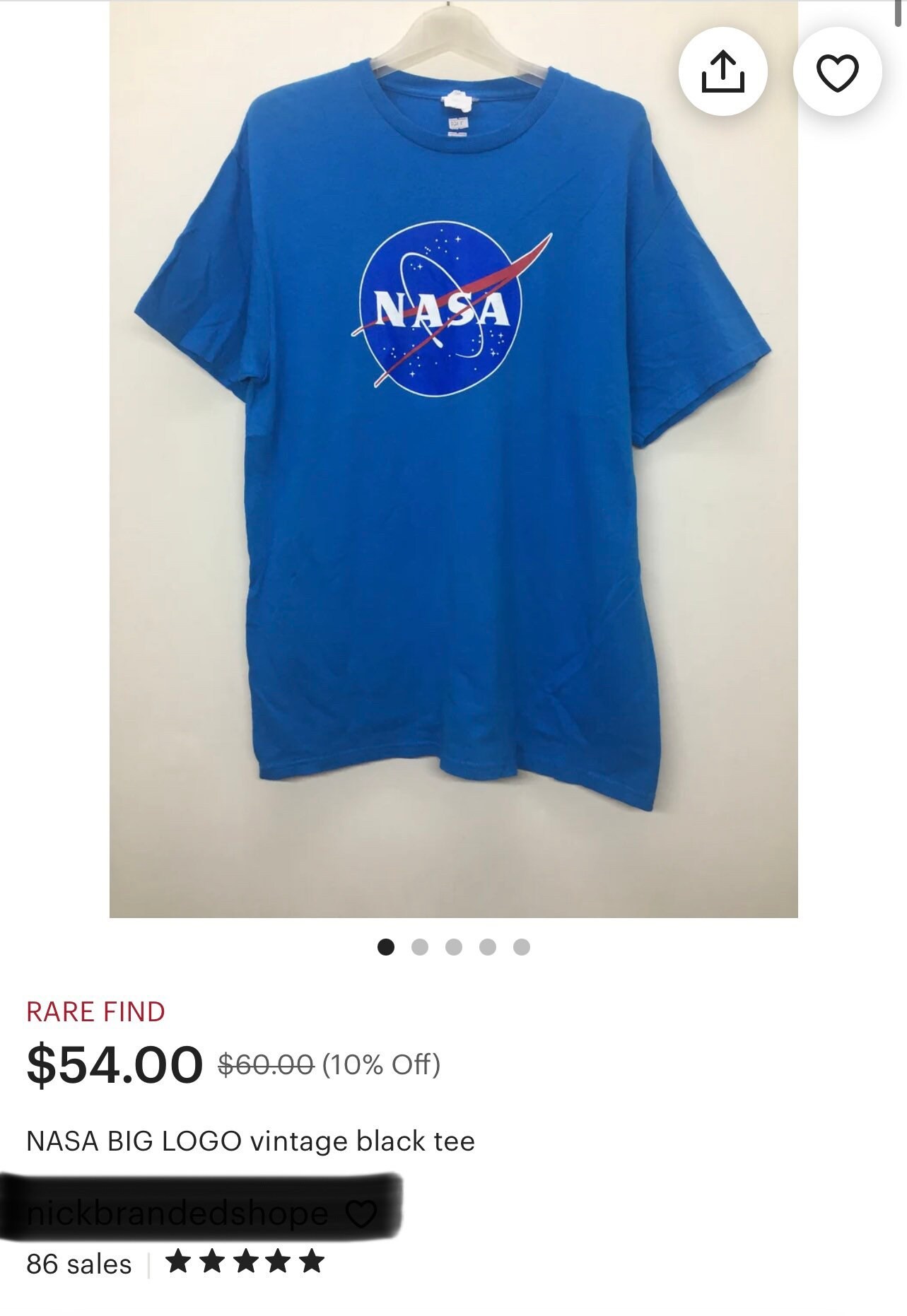 1990s NASA Big Logo T-shirt Vintage Official NASA Brand Merch - Etsy