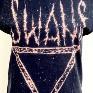RARE Swans 1980s OOAK Underground Black Batik Tie Dye Merch T-shirt Michael Gira Jarboe NYC Bands Post Punk Industrial Noise Black Label
