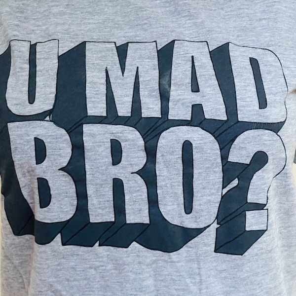 Y2K “You Mad Bro?” Internet Meme Humor T-shirt Funny Sayings Online Culture Joke Tshirt Old Skool Social Media