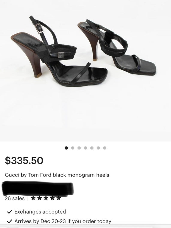 Y2K Gucci Beige Leather Slingback Open Toe Sandal… - image 9
