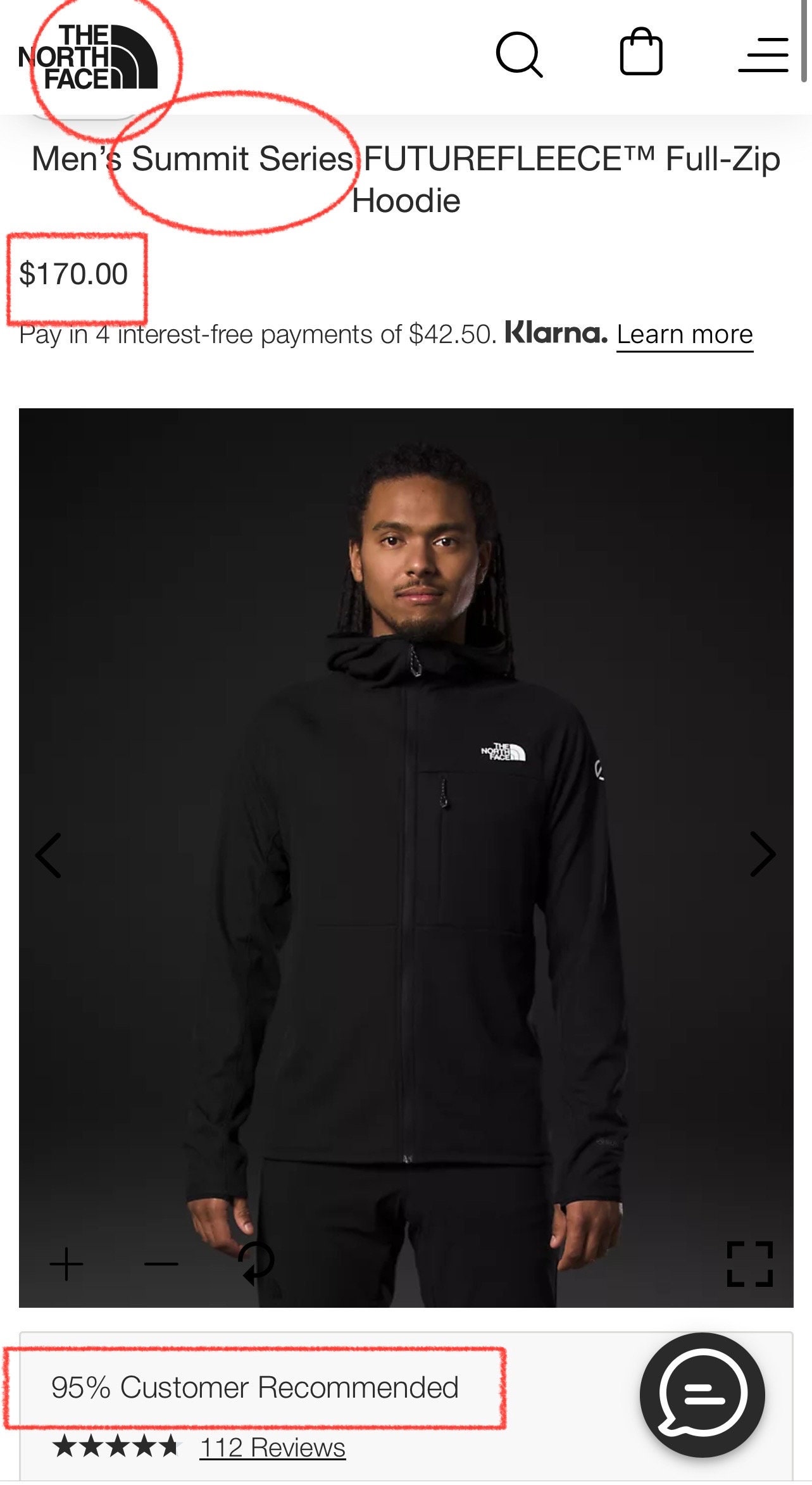 North Face Summit Series Windstopper Black Zip Jacket Gender