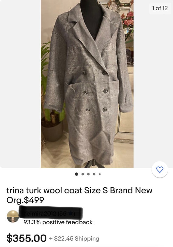 Trina turk wool coat 2025