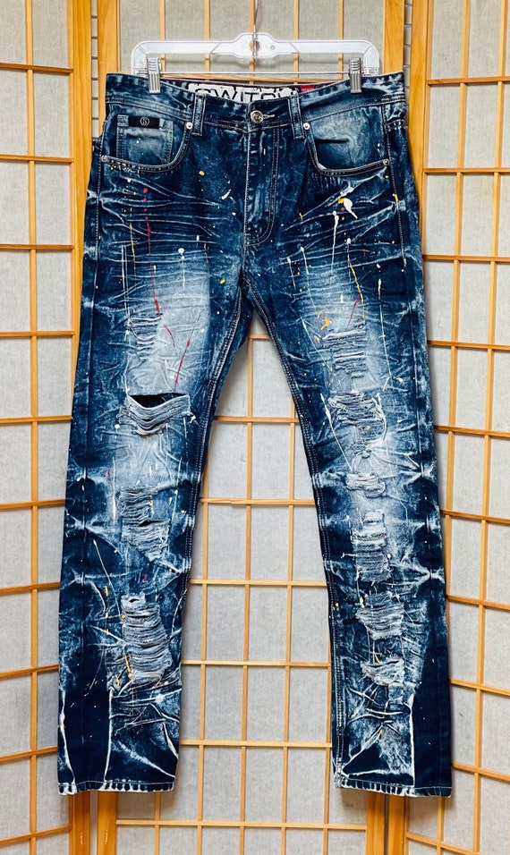 1990s Japanese Brand Switch Paint-splattered Ripped