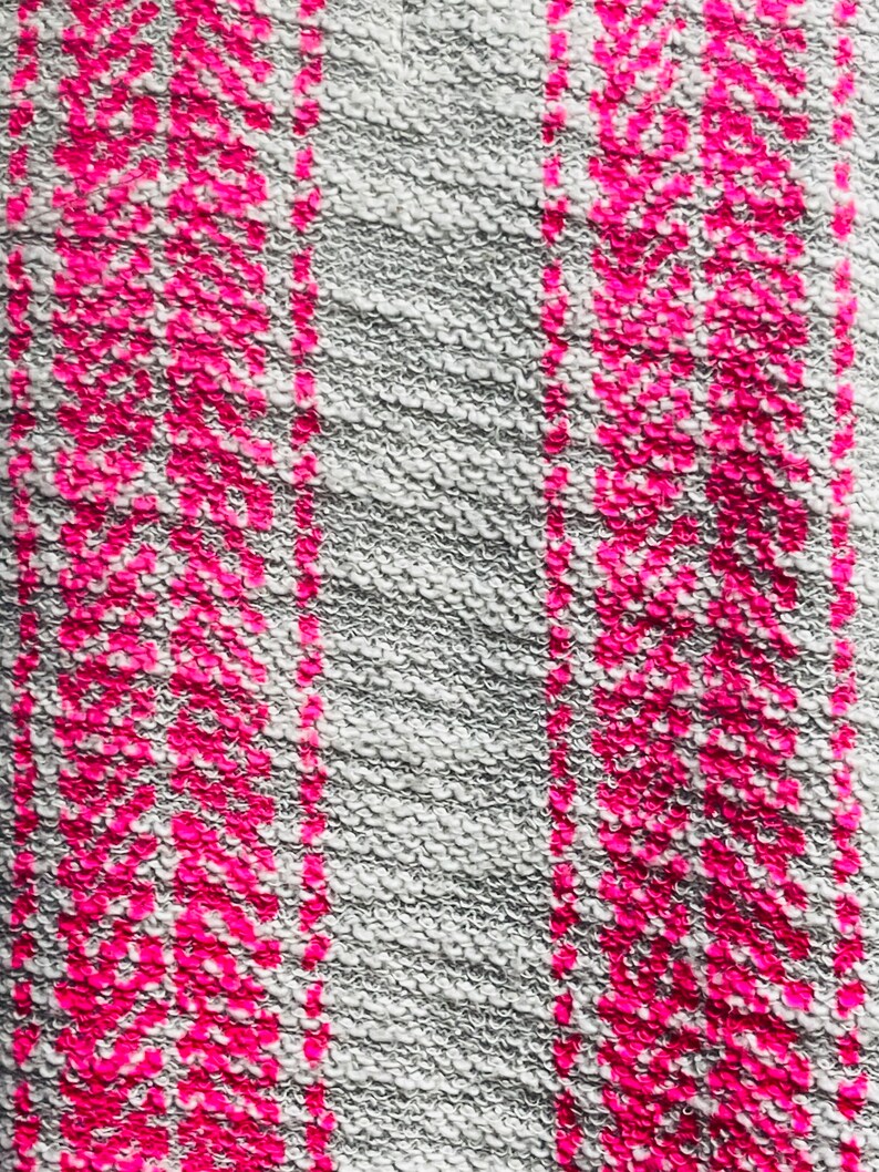 90s Hot Pink Drug Rug Baja Hoodie Florescent Pink Hippie Boho Etsy