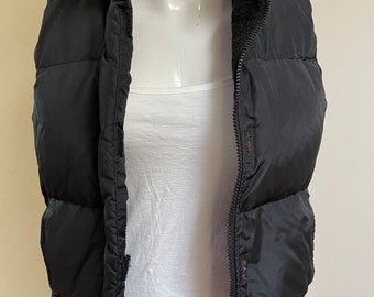 ジャケット・アウター 00s GAP down vest city Sugar Cane Leather York Down Vest M Black Feather Down