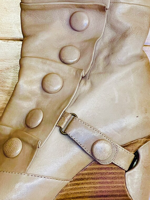 Butterscotch Tan Leather Miz Mooz Y2K Button Boot… - image 8