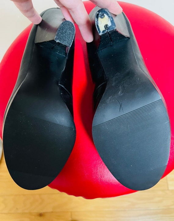 Black Stacked Platform High Heel Pumps New Without Bo… Gem