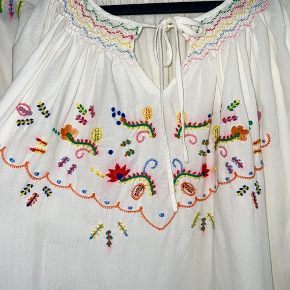 1930s 1940s Hungarian Embroidered Peasant Blouse … - image 2