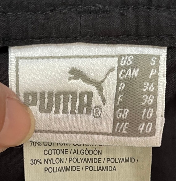 1990s PUMA Black Mini Skirt Athletic Skirt Cargo … - image 7