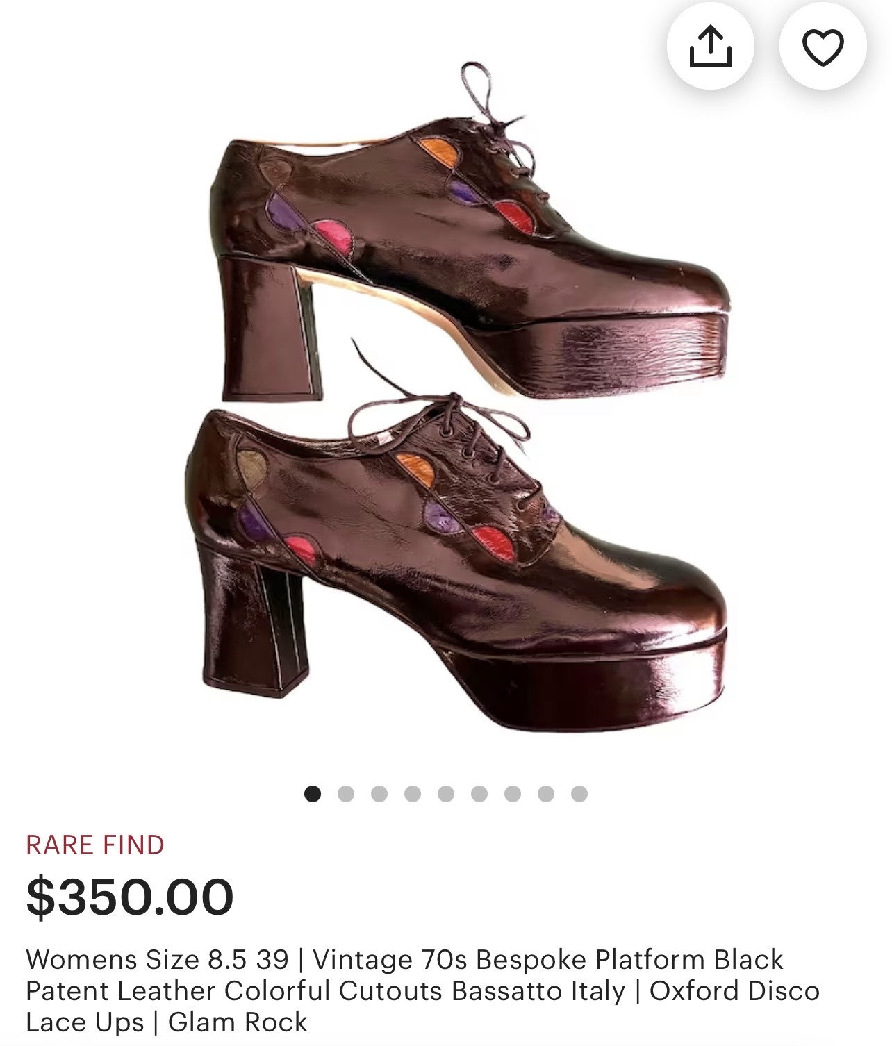 70s Sears Purple Platform Cutout Disco Pimp Glam Rock Lace 70s Sears Purple Platform Cutout Disco Pimp Glam Rock Lace