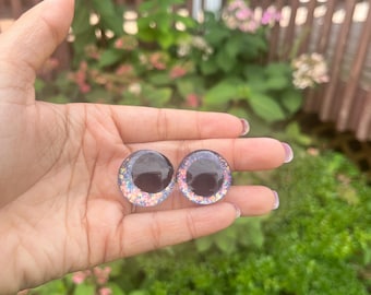 Hand-Painted Sinker Safety Sinker Eyes for Amigurumi Plushies “Vervain”