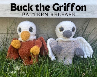 Griffin Häkelanleitung: Buck der Griffin Amigurumi (Digitaler Download)