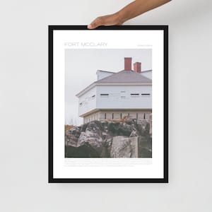 Fort McClary Gerahmter Druck/Poster, Kittery, Maine, Maine Landmark