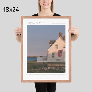 Joppa Flats, Newburyport framed travel poster 18x24 size