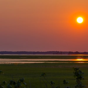 Plum Island Sunset Photo, Newbury, Massachusetts, Salt Marsh, New England Sunset, Coastal View, Digital Download