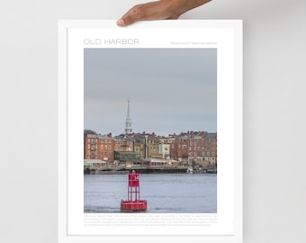 Portsmouth, NH, Old Harbour Póster/Impresión enmarcada